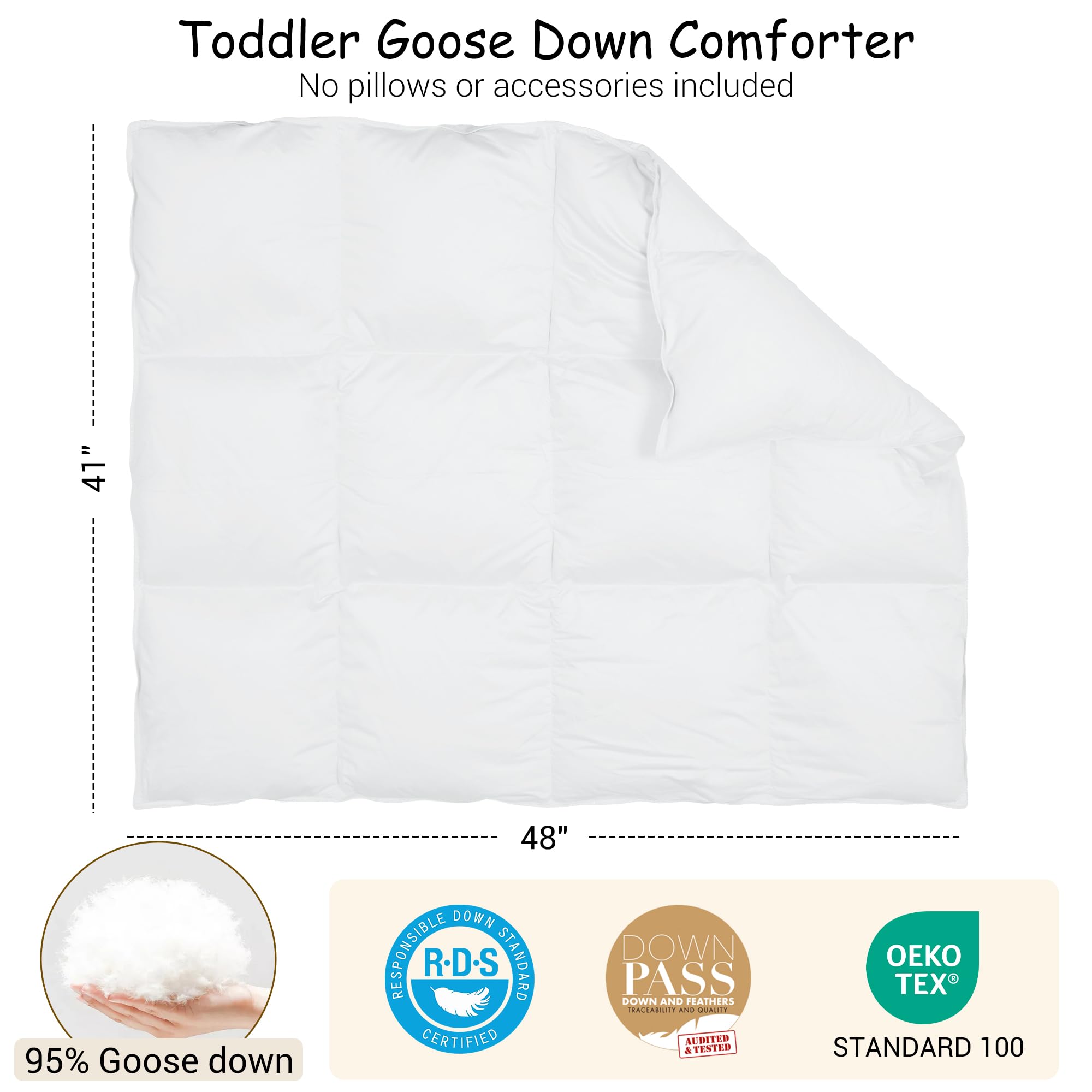 ZPECC Toddler Goose Down Comforter in stroller use demonstrates lightweight comfort on the go