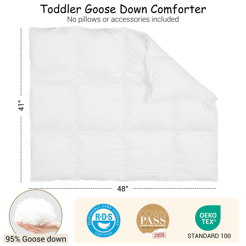 ZPECC Toddler Goose Down Comforter in stroller use demonstrates lightweight comfort on the go