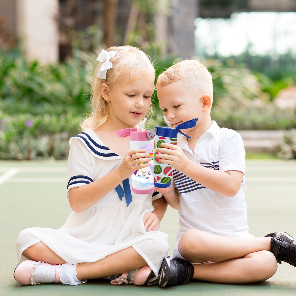 ZREGGUR kids water bottle fits cup holders and backpacks