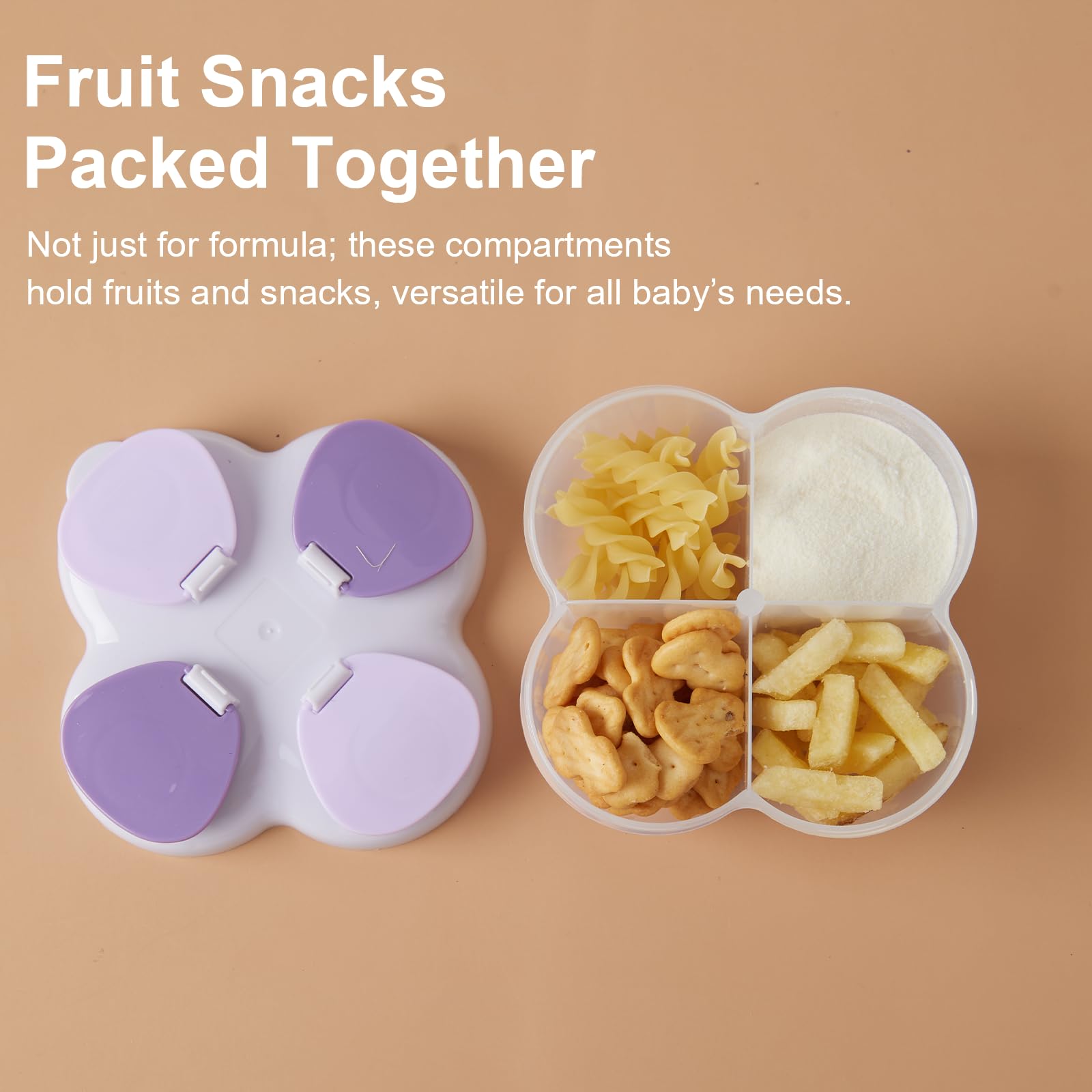 ZRHR four-compartment dispenser keeps each portion separate to prevent cross-contamination.