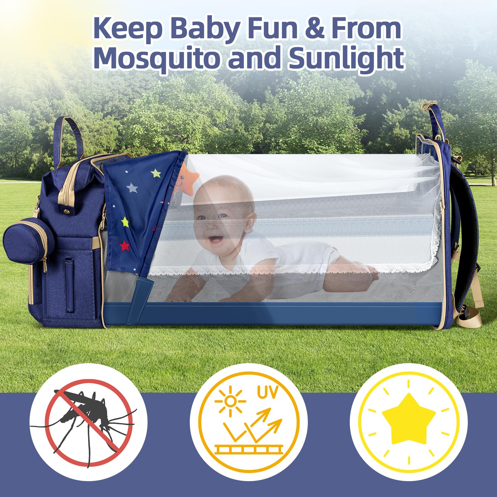 ZRSUN diaper bag backpack USB port lets you charge devices on the go