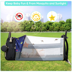 ZRSUN diaper bag foldable lightweight design for compact packing and easy carry.