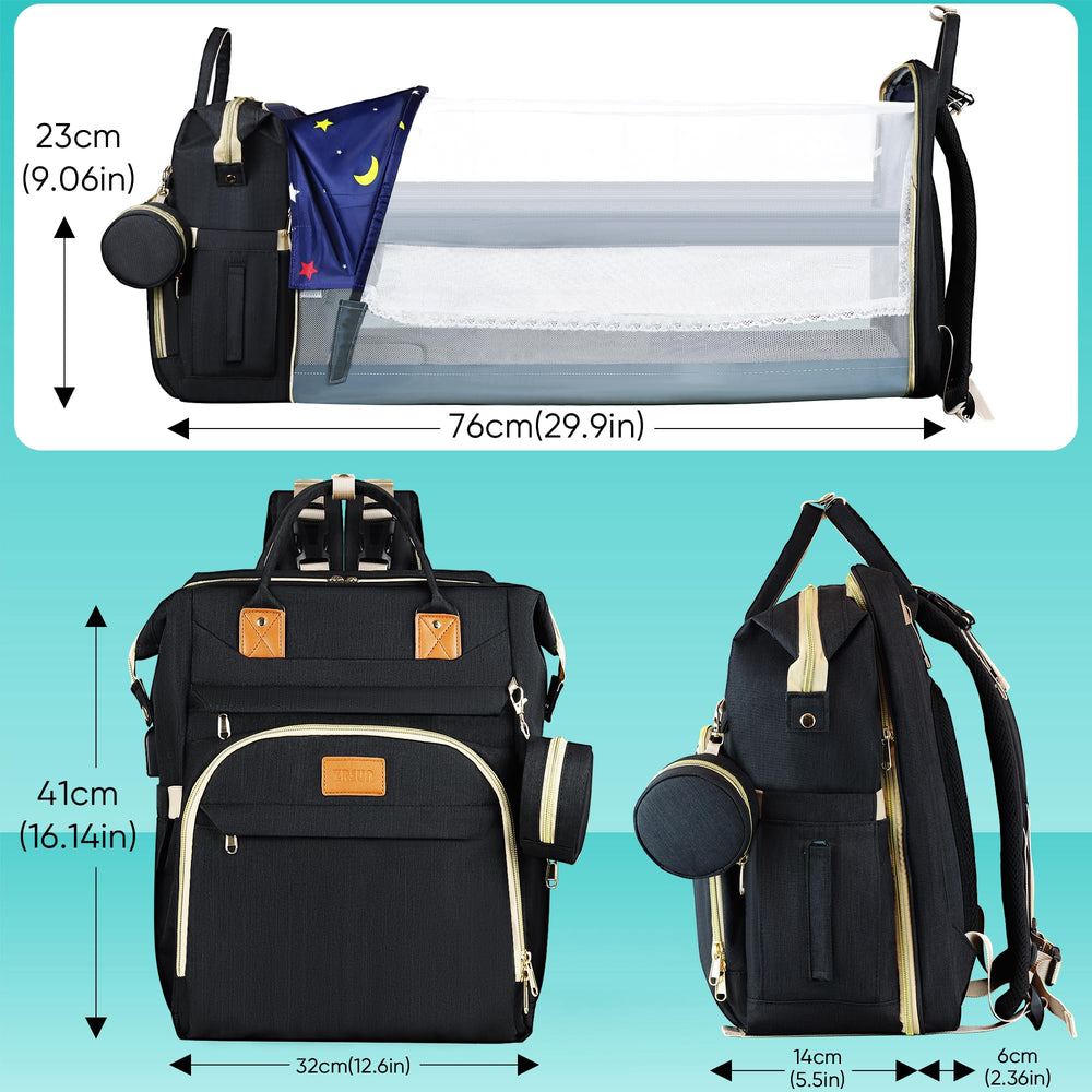 ZRSUN diaper bag gender-neutral design suits mom or dad on the go.