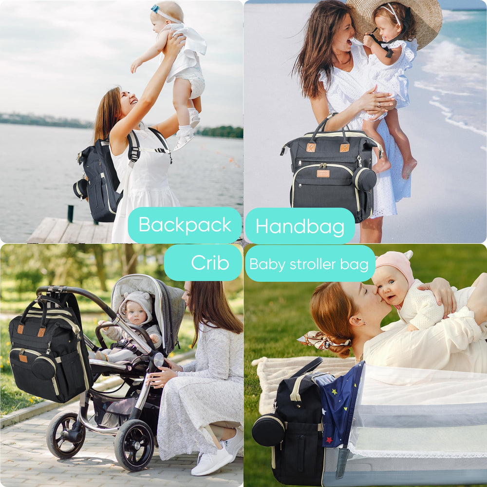 ZRSUN diaper bag padded shoulder straps for comfortable all-day wear.