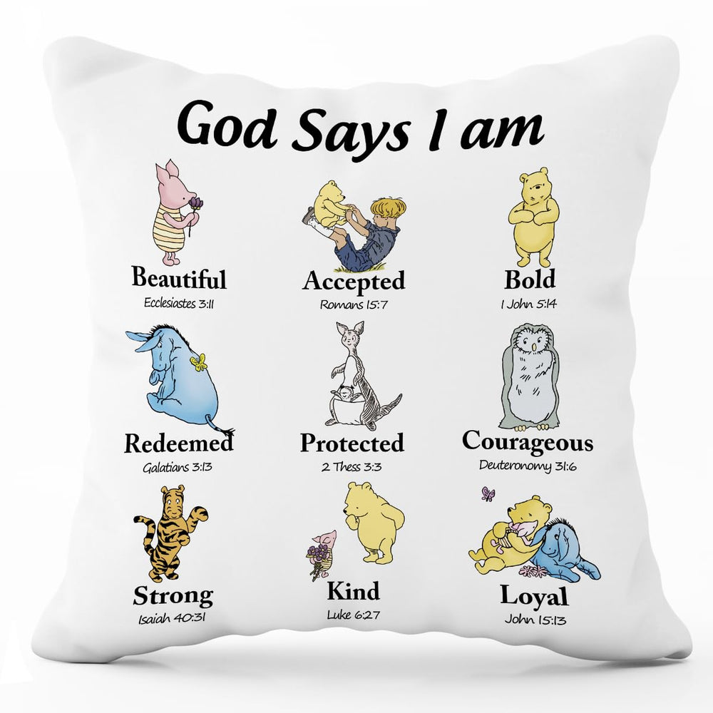 zsatuiy Winnie pillow cover front view ideal for nursery decor