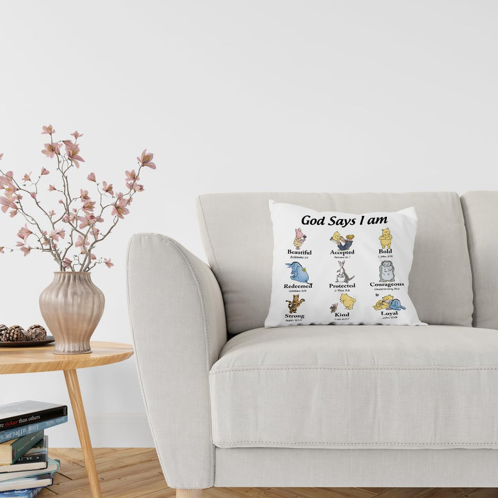 zsatuiy Winnie pillow cover on sofa inspiring cozy nursery style
