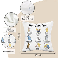 zsatuiy Winnie pillow cover side-angle shows versatile decor use