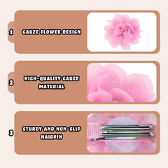 ZSCCXQ 24pcs chiffon flower clips baby headband decoration demonstrates gentle accessory for little ones.