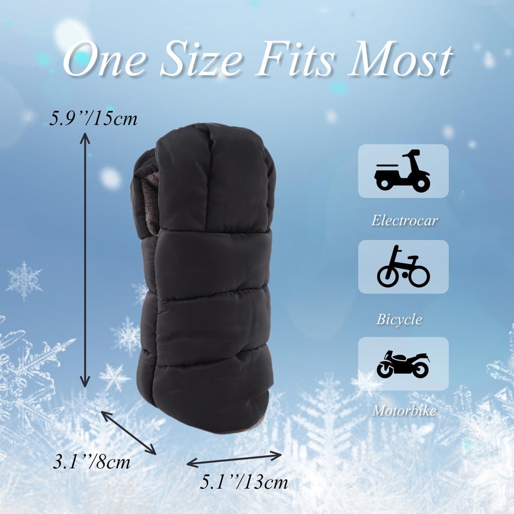 Zsedrut stroller gloves in black complementing a stroller setup for warmth