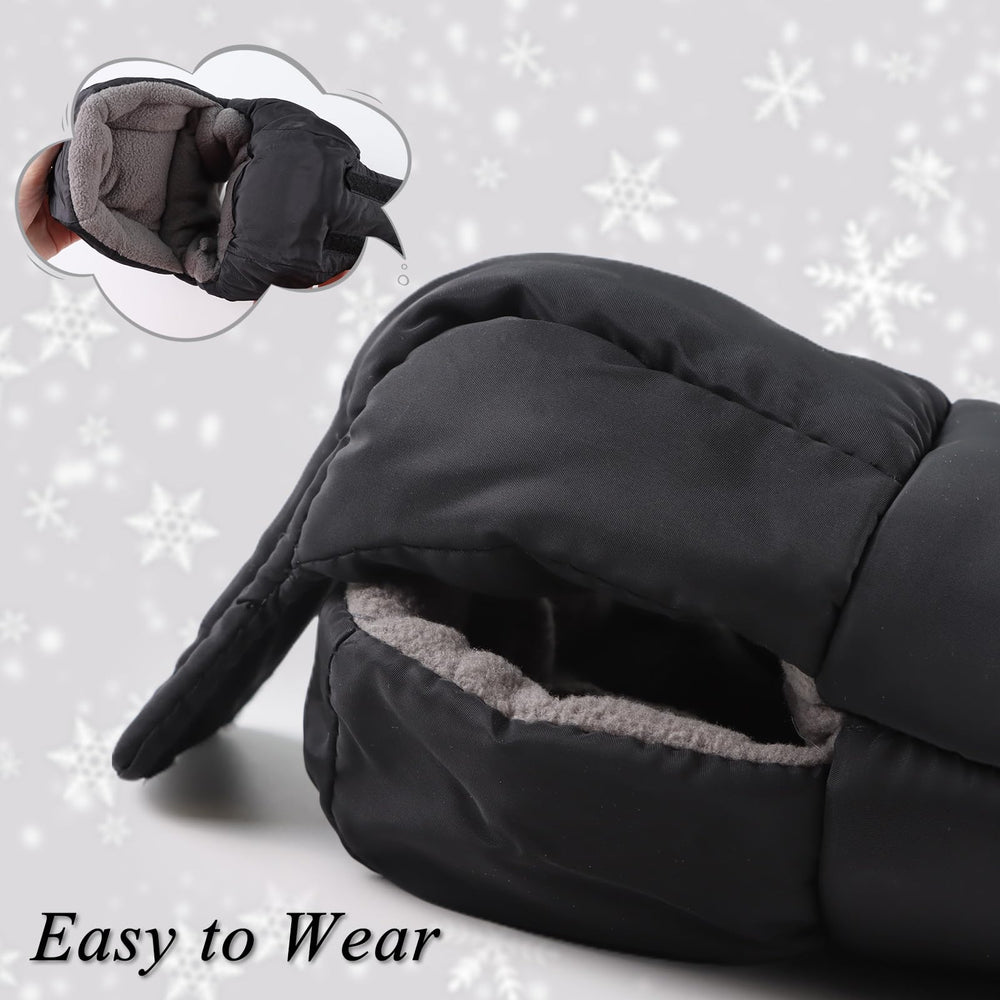 Zsedrut stroller gloves easy-attachment with Velcro securing to stroller