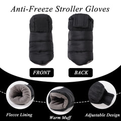 Zsedrut stroller gloves water-repellent exterior during light rain