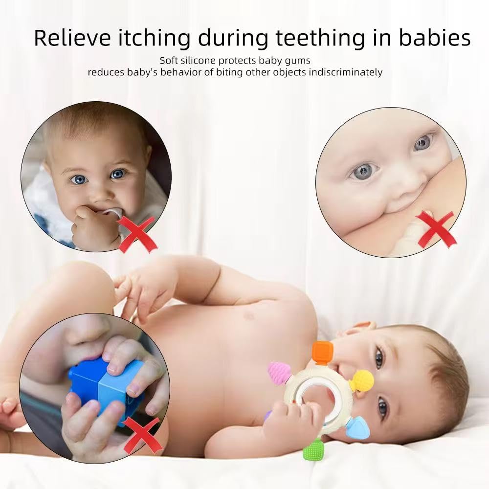 ZSKXYRUS compact teether 4.2-inch size fits little hands and gums