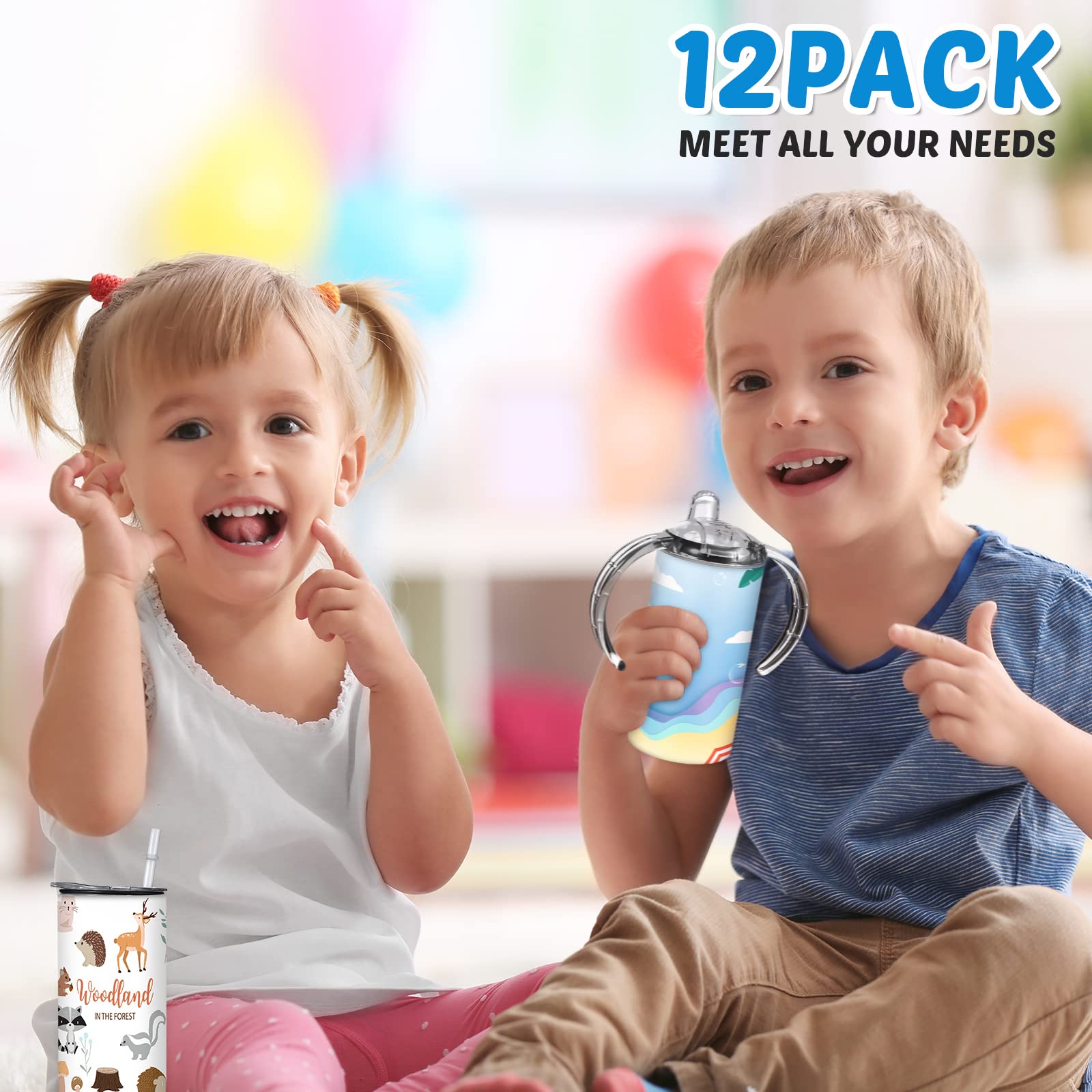 Zubebe sublimation sippy cups coasters and brushes for tidy crafting sessions
