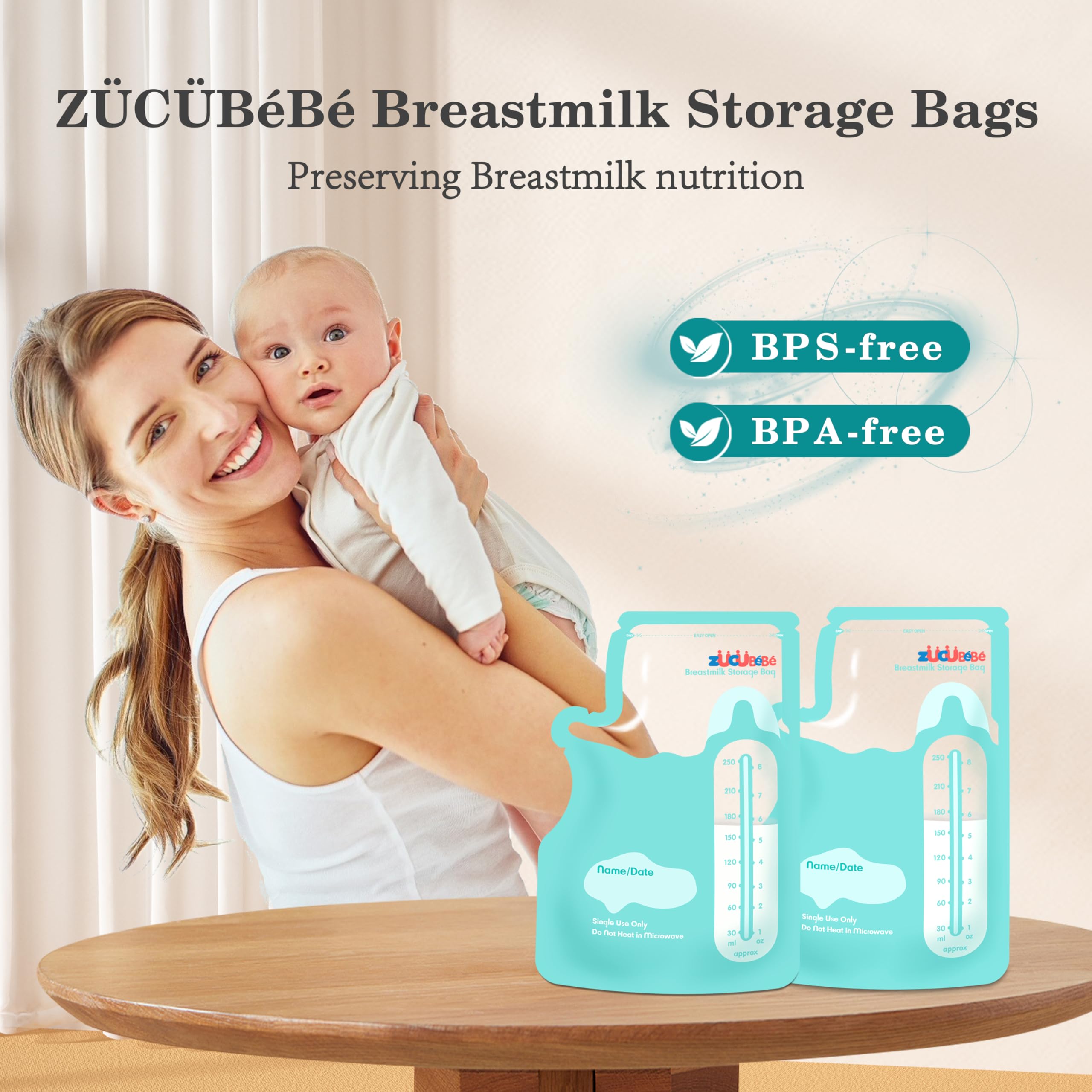 Zuccubebe breastmilk bags multifunction use for snacks and baby foods.