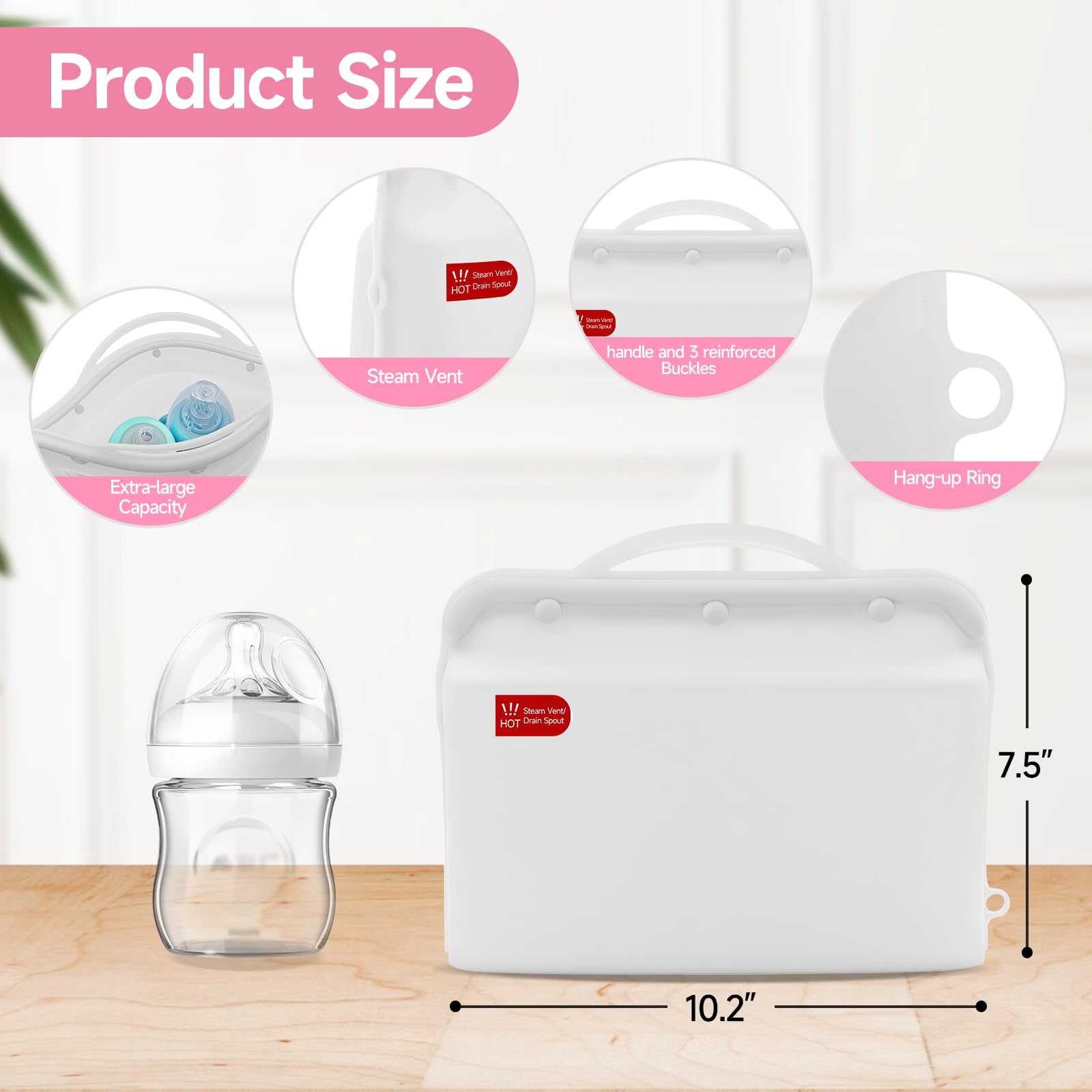 ZÜCÜBéBé BPA-free silicone material for safe, durable sterilization