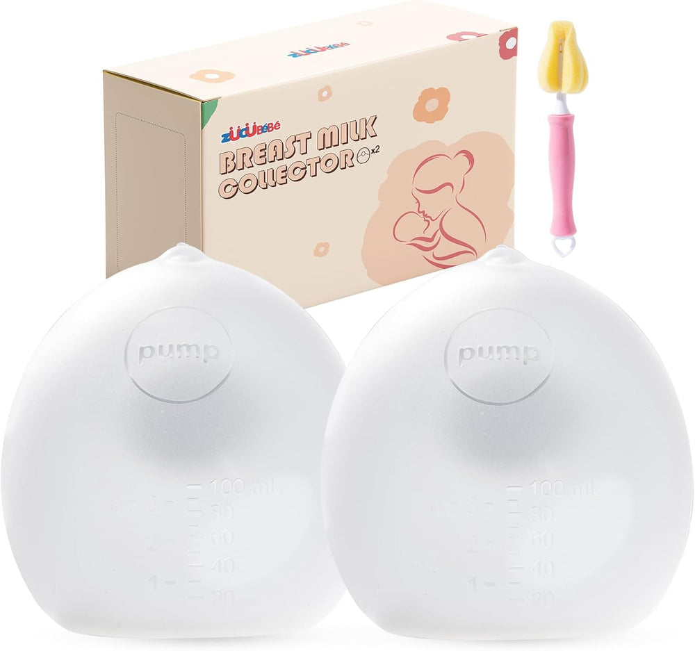 ZÜCÜBéBé two-count collector set for hands-free milk collection.