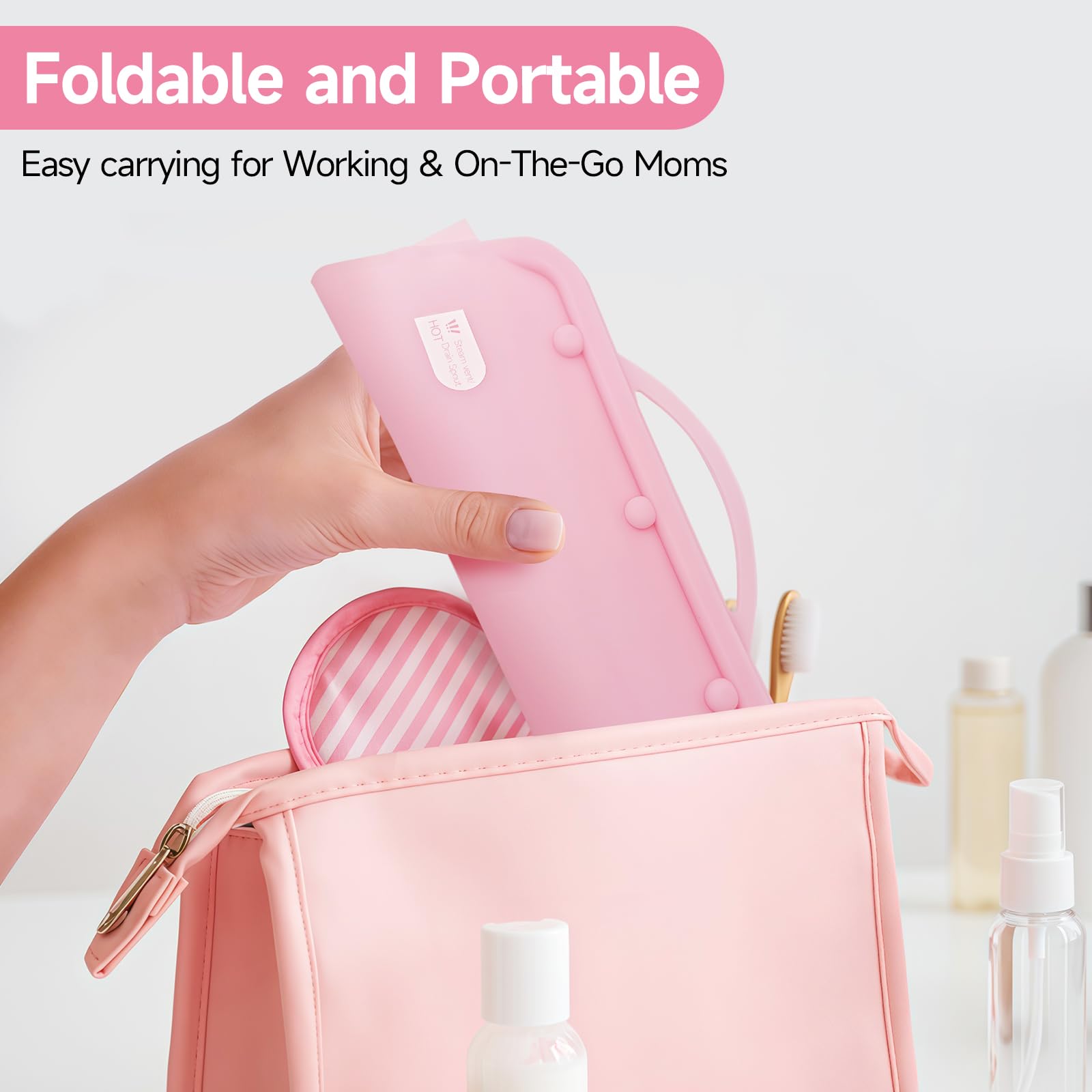 ZÜCÜBéBé silicone sterilizer bag, extra-large capacity for bottles and parts.