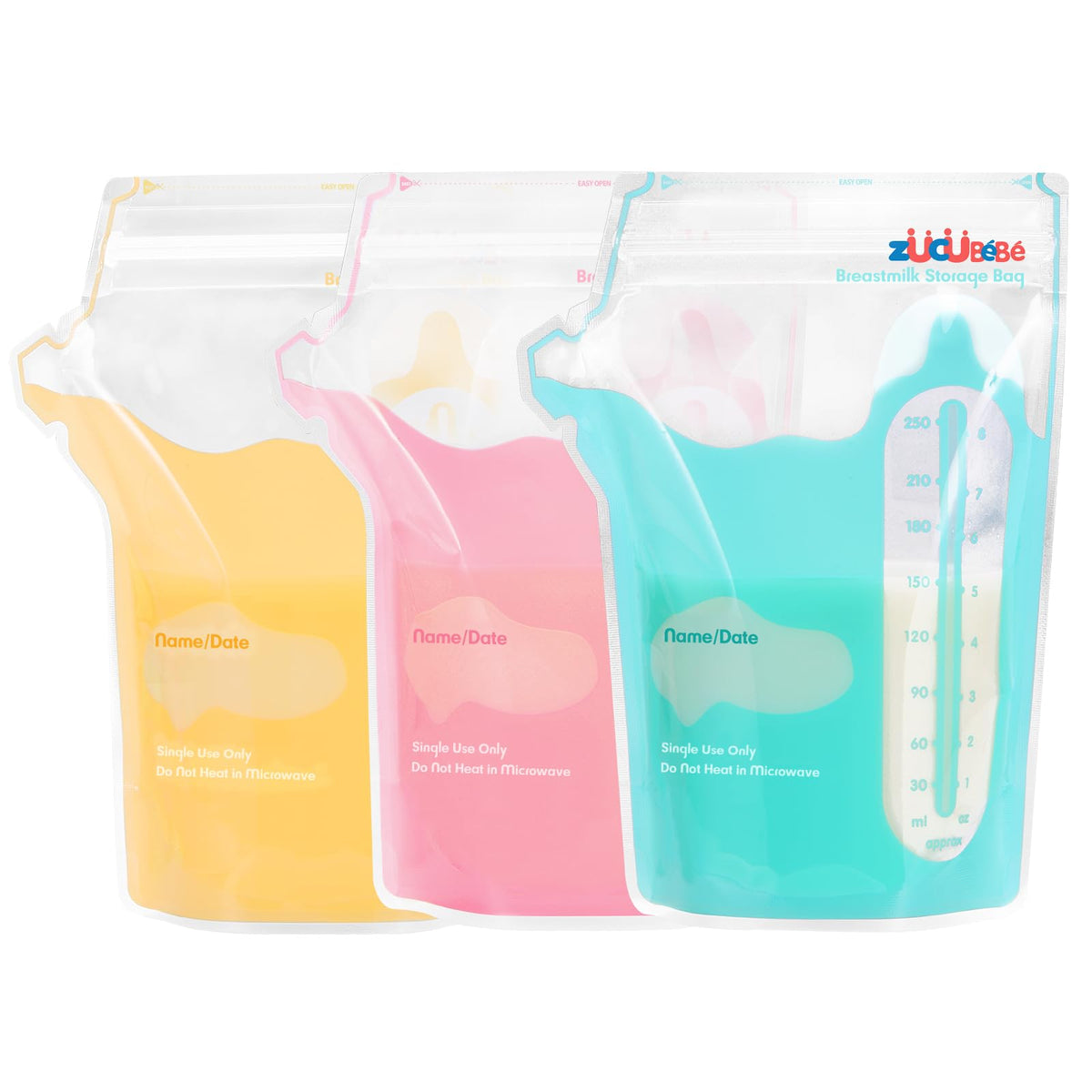 ZÜCÜBéBé zucube breastmilk bags show safe material for storage and transport.