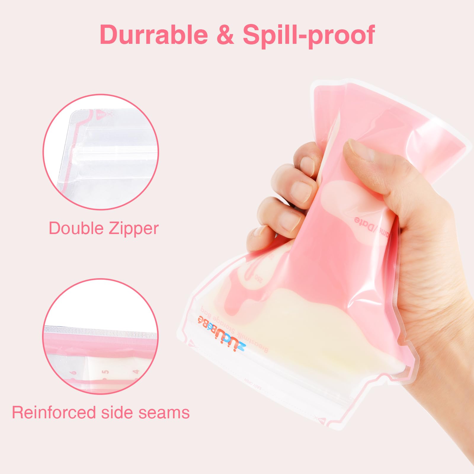 ZÜCÜBéBé zucube self-standing design enables easy filling and thawing.