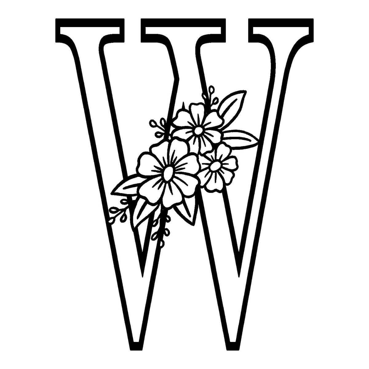 zuinyainn 12inch floral metal wall letter W adds elegant focal decor to any wall