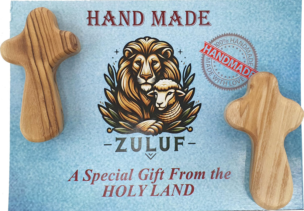 Zuluf Holy Land cross crafted in Bethlehem with authenticity certificate