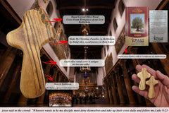 Zuluf handheld olive wood cross for palm-cross in quiet moments
