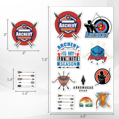 ZULUVINYL archery stickers on suitcase reveal weather-ready decorative accents.
