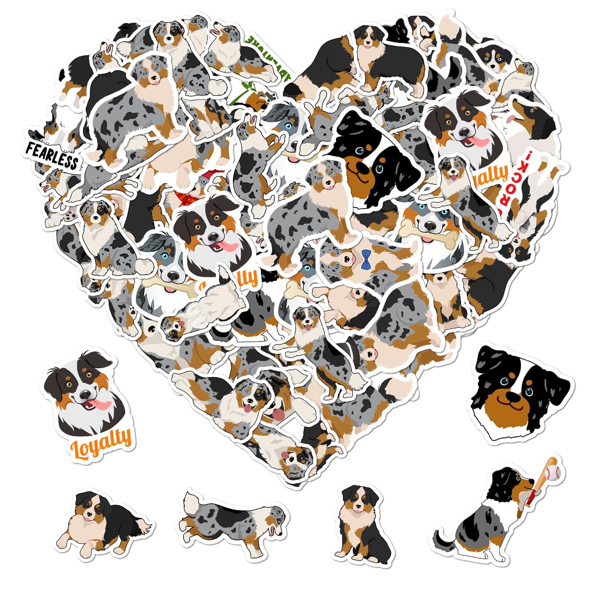 ZULUVINYL Australian Shepherd stickers on water bottle deliver durable color for daily use