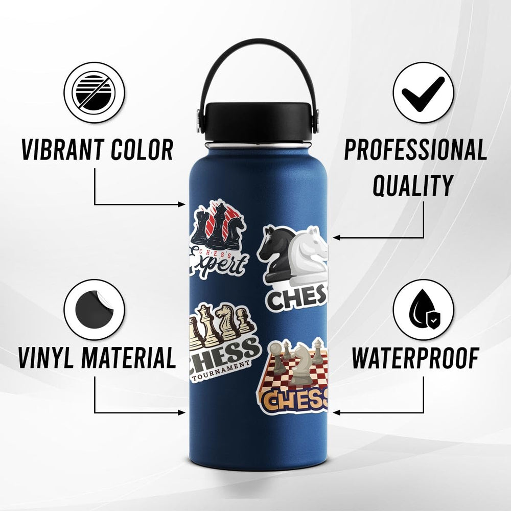 ZULUVINYL chess stickers for helmets add character and withstand outdoor wear.