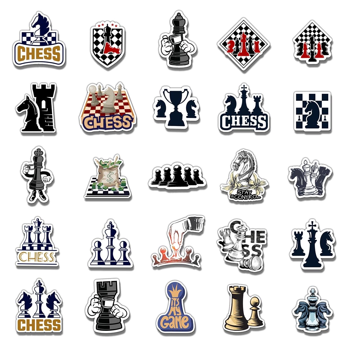 ZULUVINYL chess stickers for luggage help identify bags with playful, durable vinyl designs.