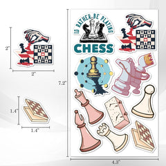 ZULUVINYL chess stickers for scrapbooking brighten pages with durable, removable vinyl details.