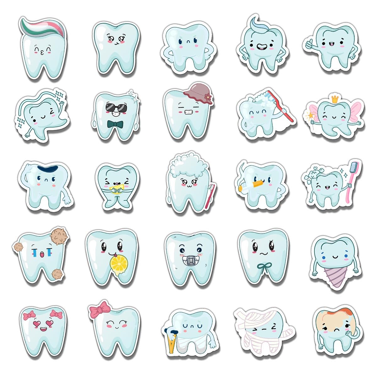 ZULUVINYL dental stickers laptop decal close-up, easy-apply removable decor.
