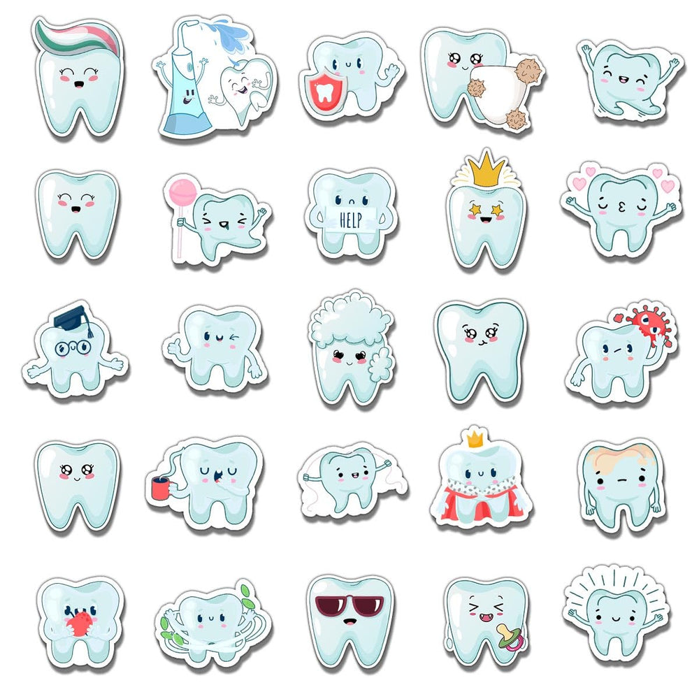 ZULUVINYL dental stickers luggage decal, weatherproof travel decoration.