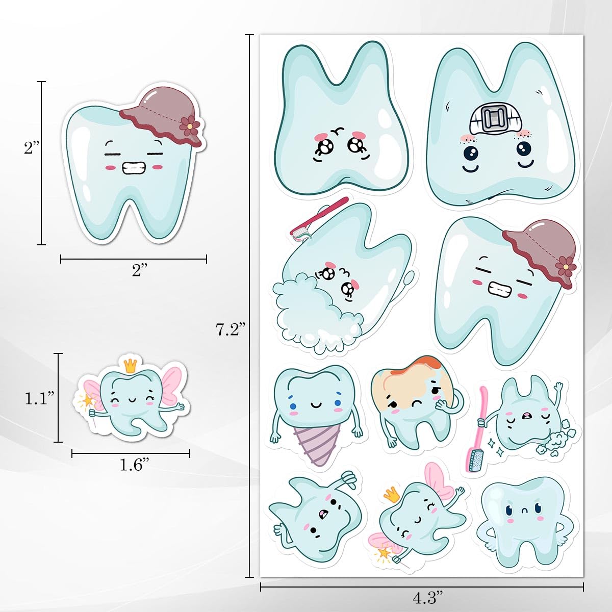 ZULUVINYL dental stickers planner sticker for organized, stylish journaling.