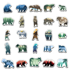 ZULUVINYL grizzly bear laptop stickers add personality to your device.