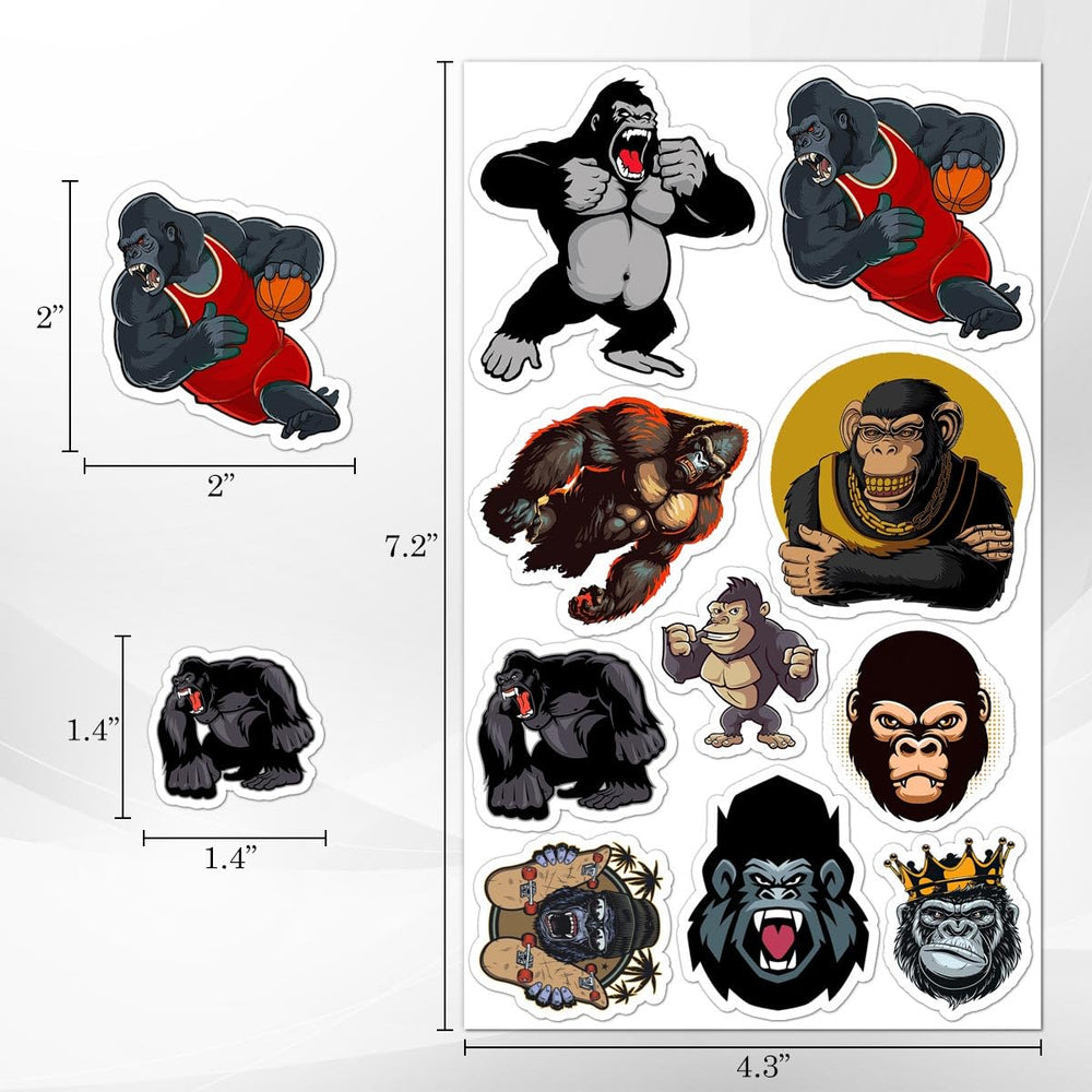 ZULUVINYL monkey gorilla sticker on helmet resists wear during adventures