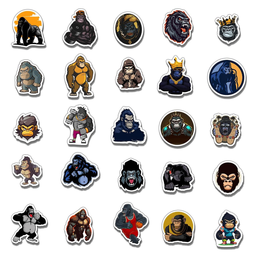 ZULUVINYL monkey gorilla sticker on laptop boosts personal style for school or work