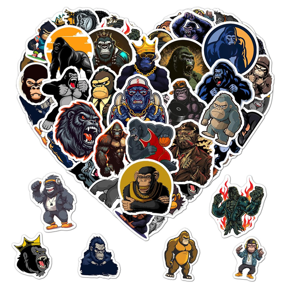 ZULUVINYL monkey gorilla sticker on water bottle adds vibrant personality on the go