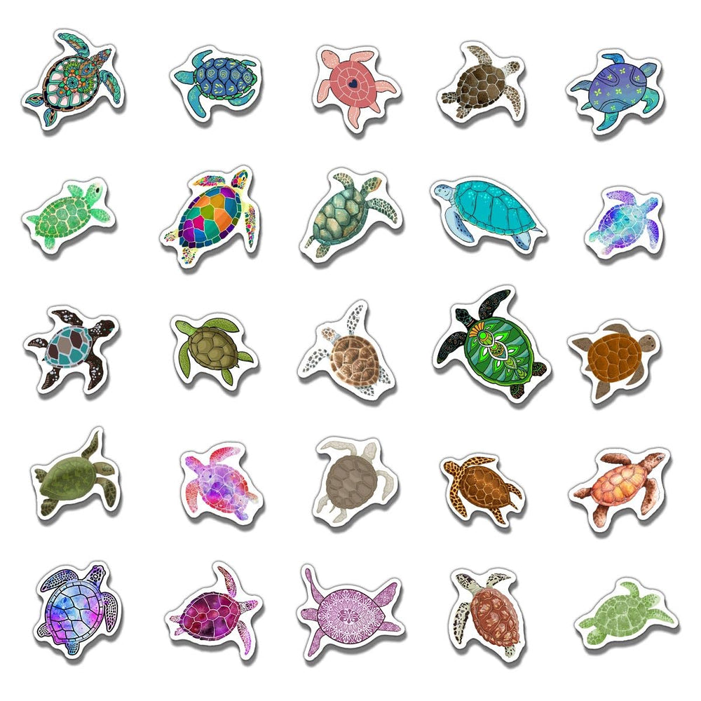 ZULUVINYL sea turtle stickers on luggage for easy identification