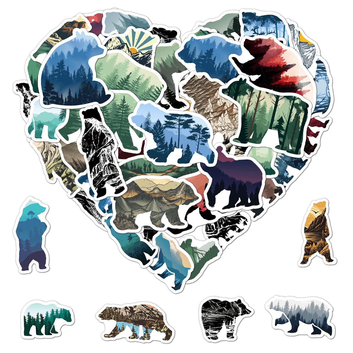 ZULUVINYL grizzly bear stickers for water bottles brighten everyday gear.