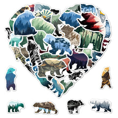 ZULUVINYL grizzly bear stickers for water bottles brighten everyday gear.