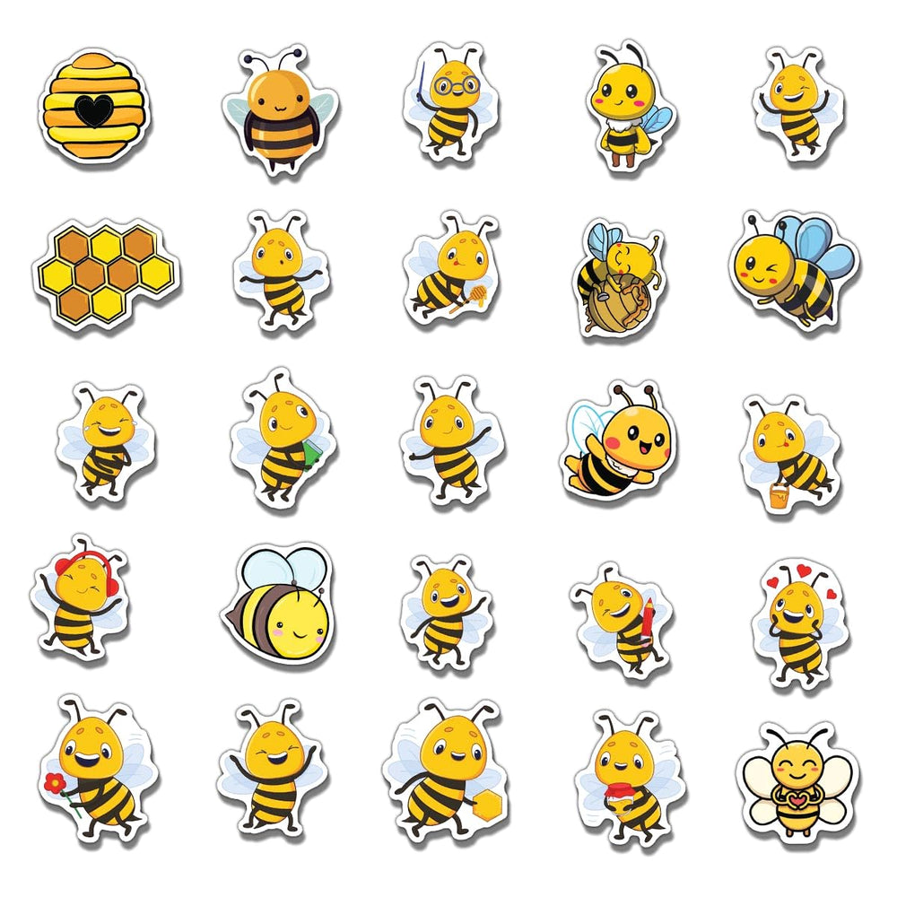 ZULUVINYL bee sticker on laptop—fun color boost and easy removal