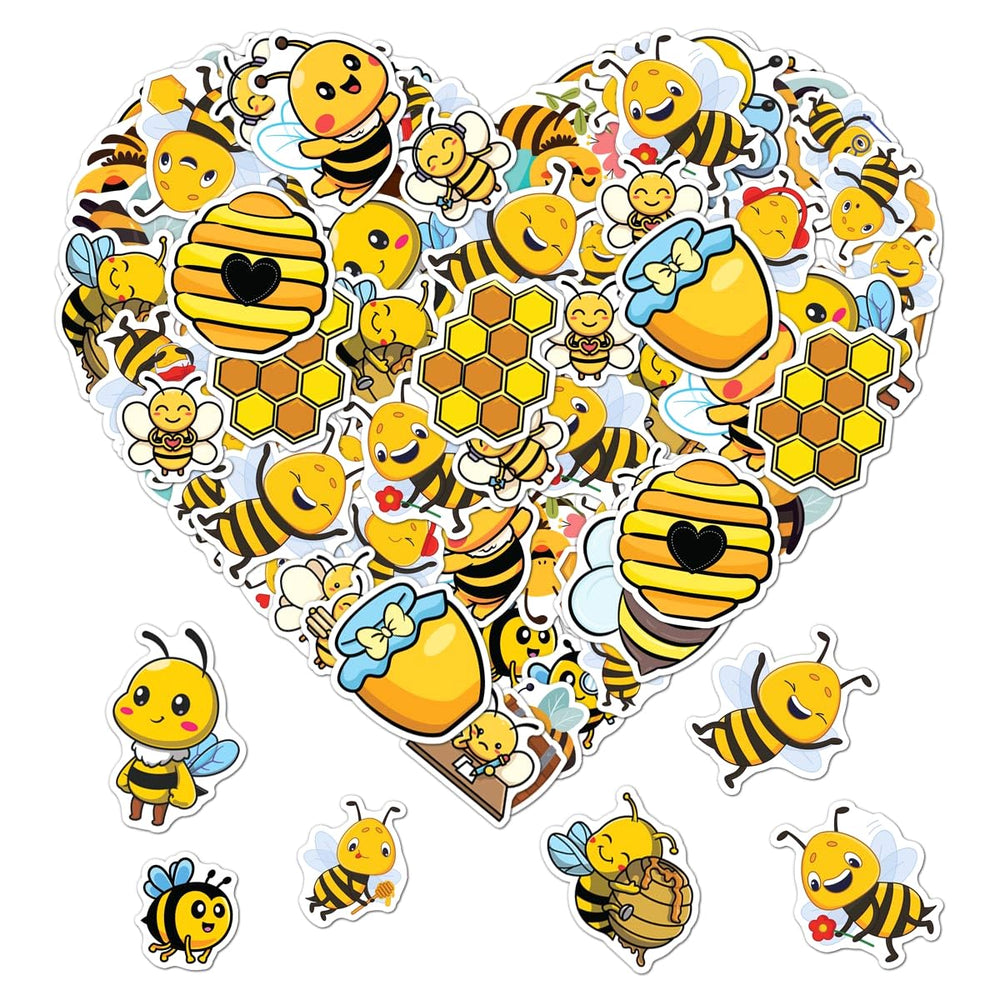 ZULUVINYL bee sticker on water bottle—waterproof vinyl for daily use