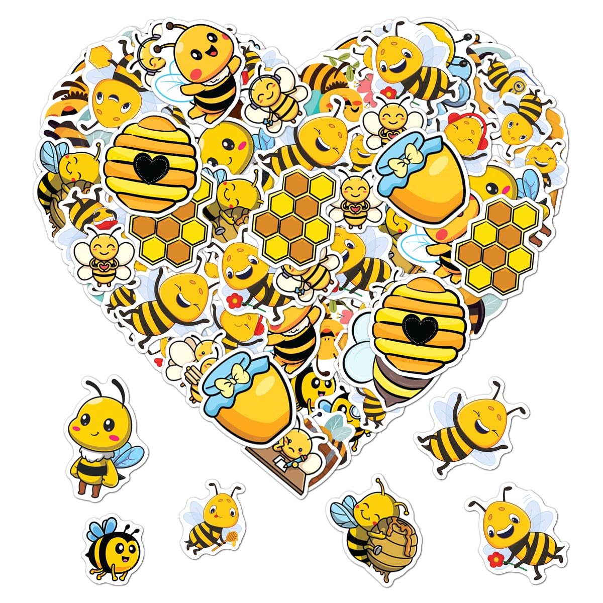 ZULUVINYL bee sticker on water bottle—waterproof vinyl for daily use