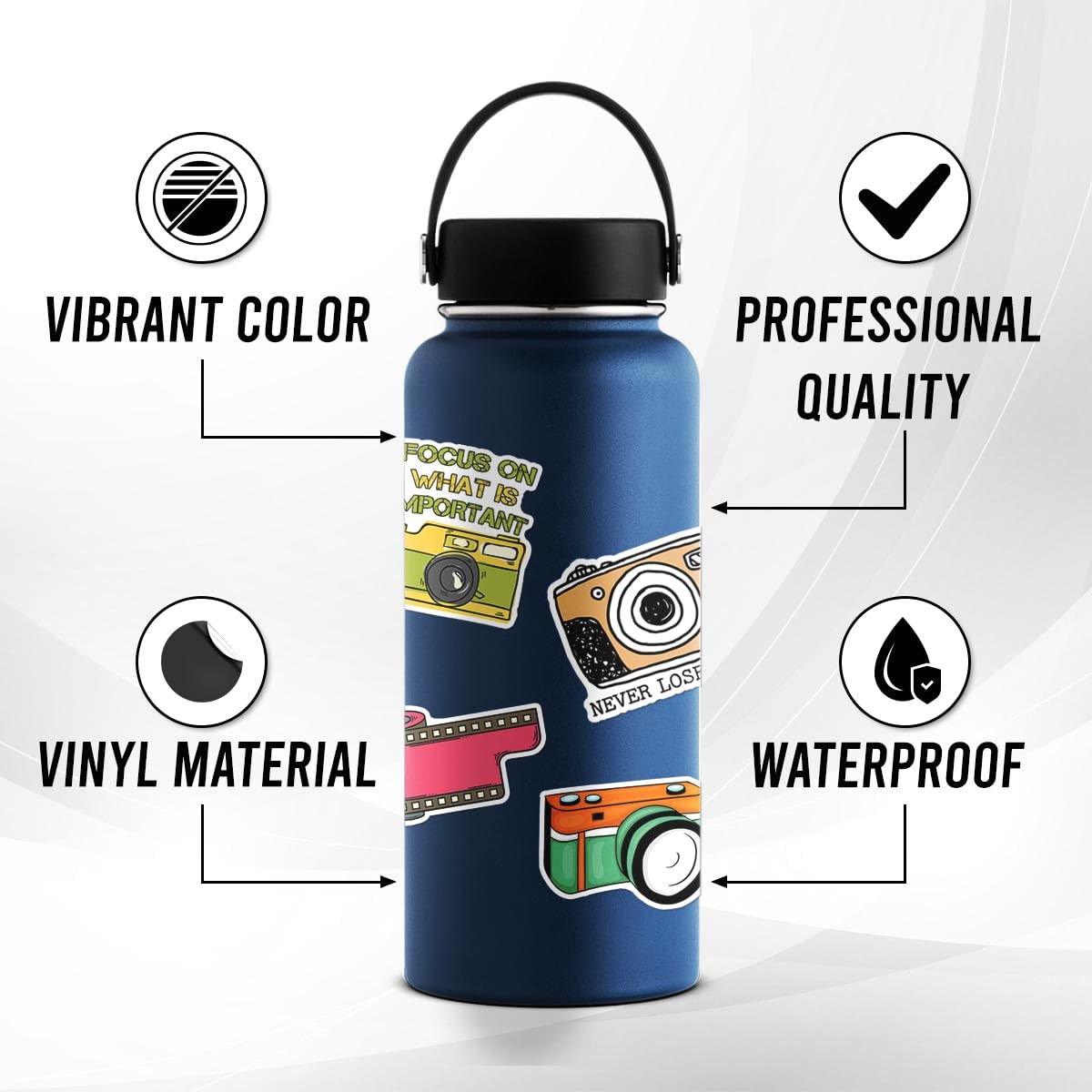 ZULUVINYL photography stickers on journaling projects add flair and motivation