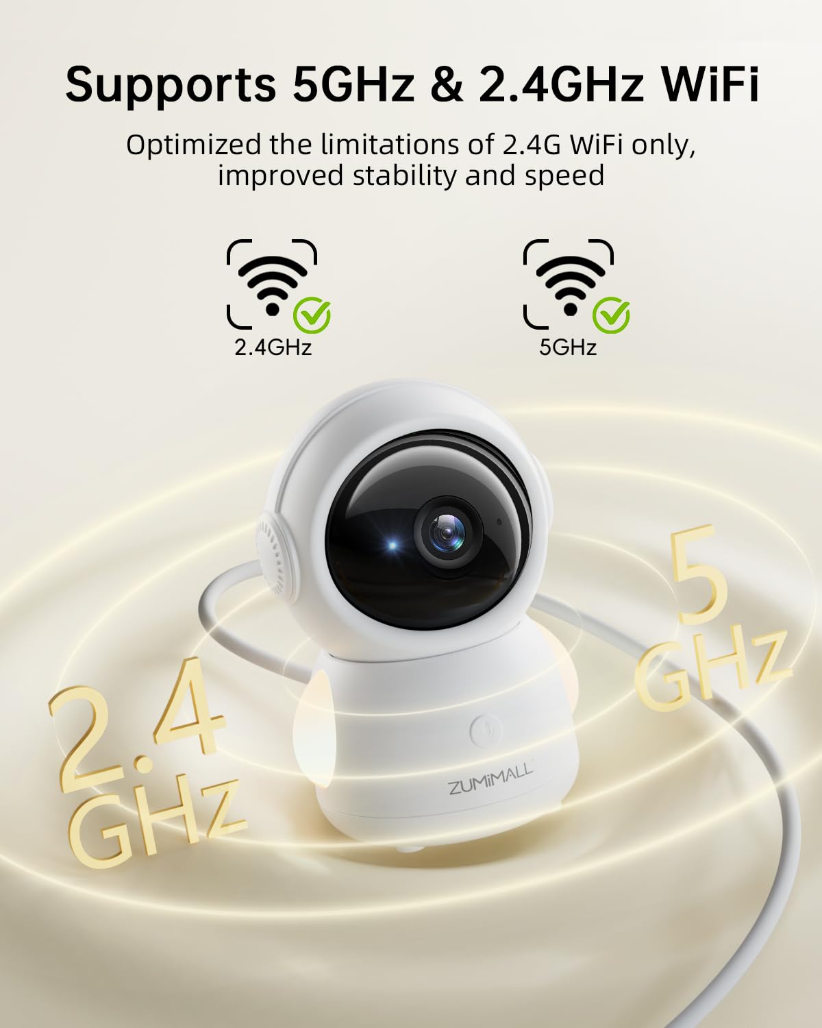 ZUMIMALL night vision helps check baby or pets in low light.
