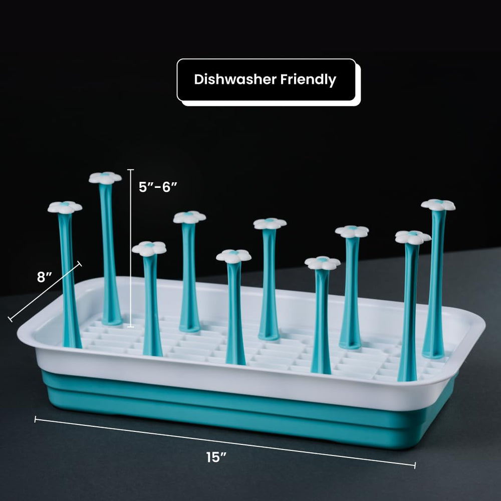 Zunee drying rack storage access keeps bottles and accessories within reach.