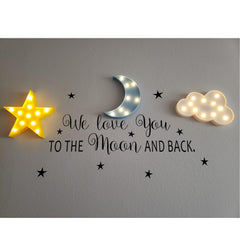 ZUOVAOV Clouds night light creates soft ambience on dresser or wall.