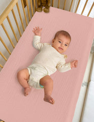 ZURLEFY easy-care crib sheet is machine washable for busy parents.