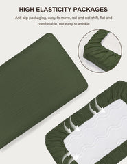 ZURLEFY olive green muslin fabric close-up—breathable, gentle on skin